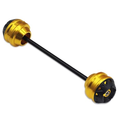IORQWEW K Kompatibel Mit Yamaha Für MT-01 2005 2006 2007 2008 2009 2010 2011 2012 Motorrad Vorderachse Hinterachse Gabel Rad Crash Slider Cap Falling Protector Pad(Yellow,Rear) von IORQWEW