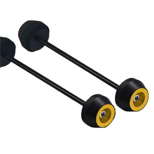 IORQWEW Sturzpads Kompatibel Mit Yamaha Für YZF-R1 M 2015–2025 Für YZF-R6 2017–2025 Motorrad Vorder Und Hinterradgabel Achsschieberkappe Crash Falling Protector(Yellow) von IORQWEW