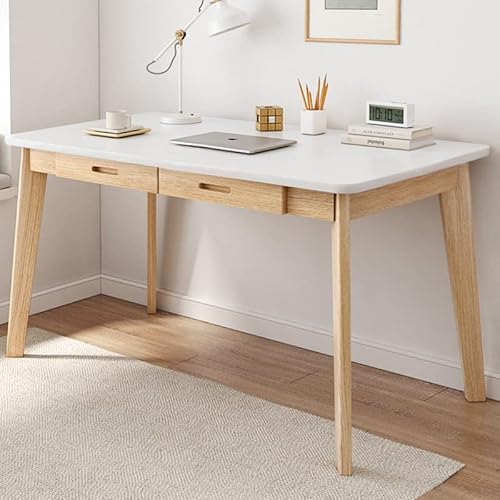 IOTXY Holz Kleiner Schreibtisch mit Schubladen - Computertisch im Heimbüro, Weiß, 120cm IOTXY Holz Kleiner Schreibtisch mit Schubladen - Computertisch im Heimbüro, Weiß, 120cm von IOTXY