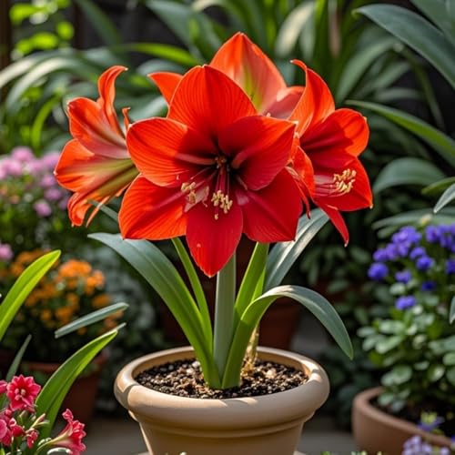 Amaryllis zum Anpflanzen,winterharte mehrjährige, gefüllte Amaryllis,ausgewählte, gemischte seltene Farben,große Blüten-5Rhizome -I Amaryllis zum Anpflanzen,winterharte mehrjährige, gefüllte Amaryllis,ausgewählte, gemischte seltene Farben,große Blüten-5Rhizome -I von IOUPLIUKDF