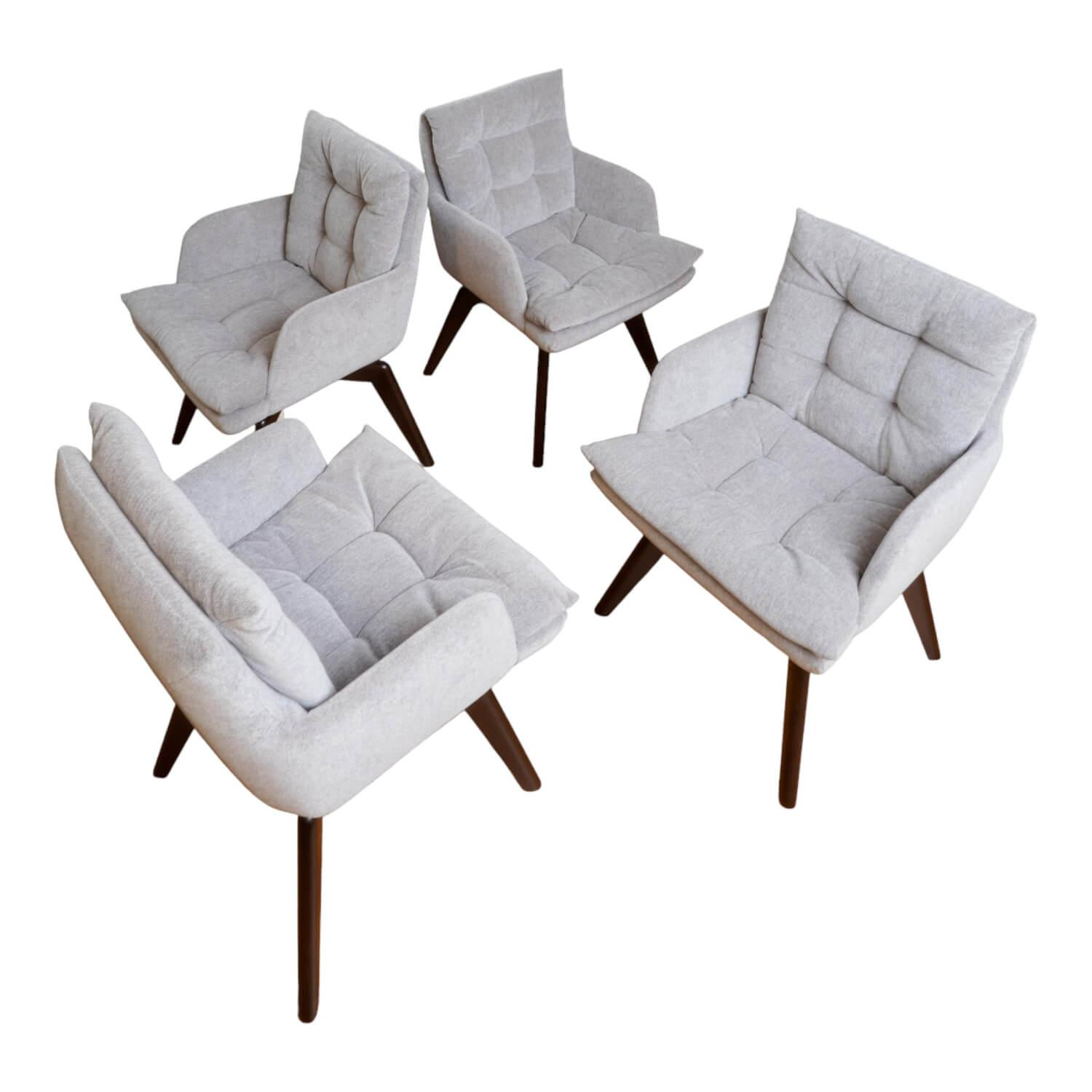 4er-Set Stuhl Soulmade Dining Stoff Tommy 1783-180 Grau Gestell Eiche Wengefarbi... 4er-Set Stuhl Soulmade Dining Stoff Tommy 1783-180 Grau Gestell Eiche Wengefarbi... von IP Design