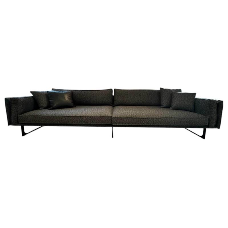 Sofa Cube Air Stoff Mara IP1763 494 Grau Füße Metallkufe Schwarz Mit Kissen von IP Design