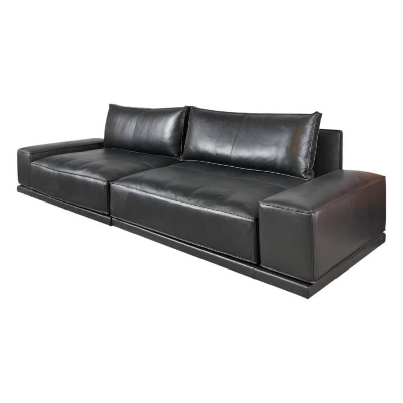 Sofa Cube Lounge Leder Space Schwarz von IP Design