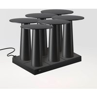 IP44.DE 6er Set Lix Mini LED Akkuleuchte inkl. Multi-Kontaktladestation jet black (schwarz) von IP44.DE