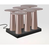 IP44.DE 6er Set Lix Mini LED Akkuleuchte inkl. Multi-Kontaktladestation bright bronze (Bronze) von IP44.DE