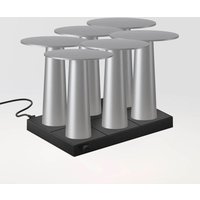 IP44.DE 6er Set Lix Mini LED Akkuleuchte inkl. Multi-Kontaktladestation frozen silver (Silber) von IP44.DE