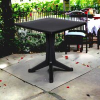 Gartentisch Trani, Feststehender quadratischer Tisch, Mehrzweck-Gartentisch, 100 % Made in Italy, cm 70x70h72, Anthrazit von IPAE PROGARDEN