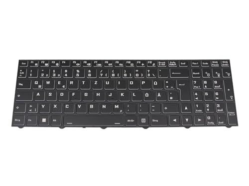IPC-Computer Clevo 6-80-N15Z0-07A-1 Original Tastatur DE (deutsch) schwarz/weiß/schwarz matt mit Backlight für PB5x, NP50 von IPC-Computer