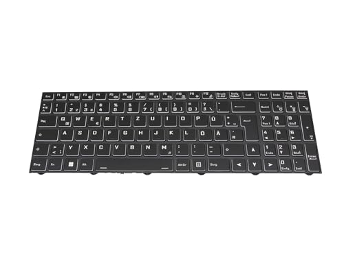 IPC-Computer Clevo 6-80-NJ500-07A-K Original Tastatur DE (deutsch) schwarz/weiß/schwarz für NJX, NJ51CU, NJ70CU, NJ51MU, NJ50CU von IPC-Computer