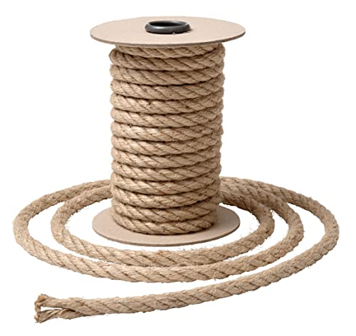 IPEA 12 mm Dickes Jute-Seil für Dekorationen und Bastelarbeiten – Made in Italy – 10 Meter – strapazierfähige Jute-Kordel für Handwerk, Einrichtung, Katze, Garten – Hanf von IPEA