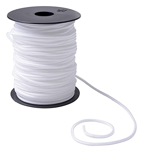 IPEA Weiß Nylonseil für Jalousie und Vorhänge – 50 Meter – Made in Italy – Weiße Kordel Nylonfaden – Seil für Raffrollos, Volants, Rollläden, Zubehör – Dicke 3 mm von IPEA