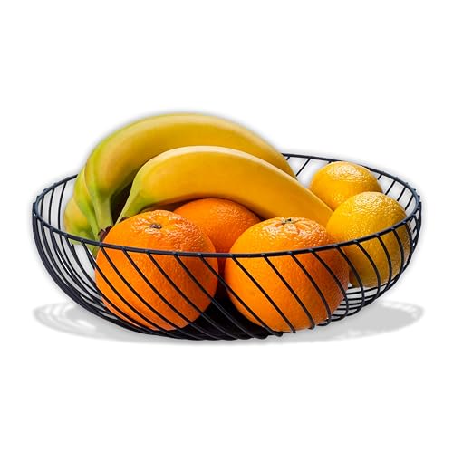 IPEA Obstkorb für den Tisch aus Metall – modernes und elegantes Design – Obstkorb für Obst, Zitrusfrüchte, Nüsse, Lebensmittel – 26 x 8 cm von IPEA