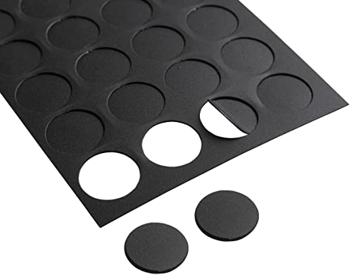 IPEA Schraubenabdeckungen, selbstklebend, 13 mm, aus schwarzem PVC, 200 Stück, hergestellt in Italien, selbstklebend, für Möbel, Schränke, Wände, Schrauben, Schrauben und Löcher, Schwarz von IPEA