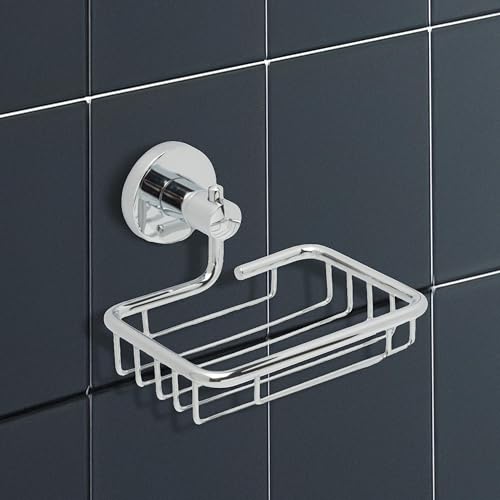IPEA Selbstklebende Seifenschale aus Metall - Kein Bohren erforderlich - Modernes Design - Wandseifenhalter zum Kleben im Badezimmer, Dusche, Küche, Haushalt - Seifen- oder Schwammhalter - Offen von IPEA