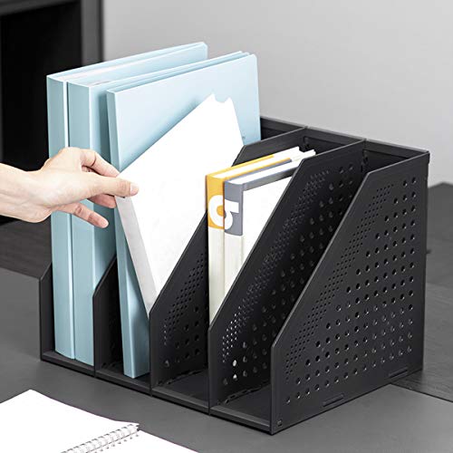 Bücher Ordner Faltbar Dokumente Buchständer Multifunktion Standfest Erweiterbar Verstellbar Halter Buchstützen Buchhalter Organizer Speicher Bücherregal Schreibtisch für Zuhause Arbeitzimmer Büro Grau von IPENNY