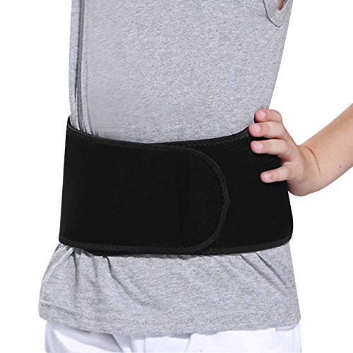 IPENNY Kinder Rückenbandage Nierengurt Rücken Gurt Stretch Nierenwärmer Nierenschutz Atmungsaktiv Rückenstützgürtel Klettverschluss Sommer Winter Wärmer Stütze Sitzhaltung Unterstützung Sport Fahrrad von IPENNY