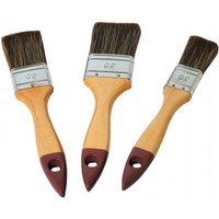 3er-Set Pinsel mit Holzgriff in elegantem Braunton. von NESPOLI