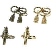 4er Set Portatovagliolo aus hochwertigem Zink 4er Set Portatovagliolo aus hochwertigem Zink von IPERBRIKO