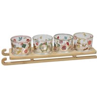 Aperitif mit 4 Gläsern und Tablett Schlitten von IPERBRIKO