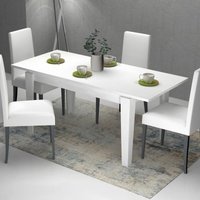 Ausziehbarer Tisch Weiße Lärche megaron 120 - 160X80 cm von IPERBRIKO