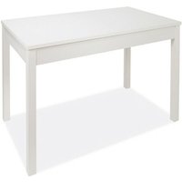 Ausziehbarer weißer Esstisch komplett aus Melaminholz cm 90x160 - 240 von IPERBRIKO