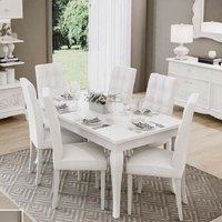 Ausziehbarer weißer Tisch giselle 160 - 205x90x h78 cm von IPERBRIKO