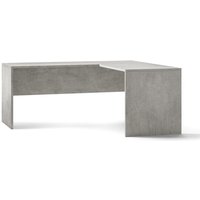 Beton Cemento moderner Schreibtisch mit rechter Ecke 180x169x h76 cm von IPERBRIKO