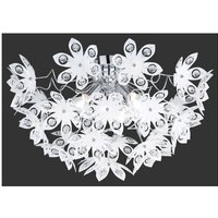 Blowball Deckenleuchte 3-flammig Chrom Weiß Blumen Ø55 cm Trio Lighting von IPERBRIKO