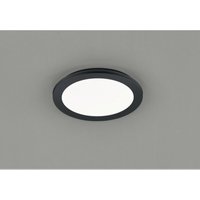 Camillus Runde Deckenleuchte Led Dimmbar Schwarz IP44 Ø26 cm Trio Lighting von IPERBRIKO