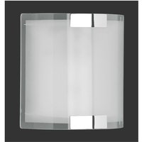 Chrom-Wandleuchte Divo und sandgestrahltes weißes Glas 20 x 20 cm Trio-Beleuchtung Chrom-Wandleuchte Divo und sandgestrahltes weißes Glas 20 x 20 cm Trio-Beleuchtung von IPERBRIKO