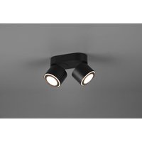 Decke 2 led Spot Double Emission L18 cm Taurus Black Trio Lighting von IPERBRIKO