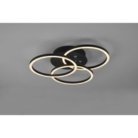 Deckenleuchte 3 verstellbare Kreise Led Dimmer Circle Black Trio Lighting von IPERBRIKO