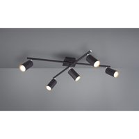 Deckenleuchte 5 verstellbare Strahler Marley Black Trio Lighting von IPERBRIKO