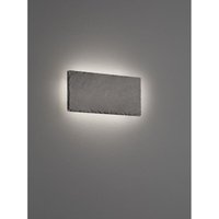 Iperbriko - Dimmbare rechteckige LED-Wandleuchte Rabe mit Hintergrundbeleuchtung Schieferschwarz L25 cm Trio Lighting von IPERBRIKO