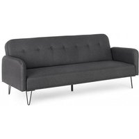 Dreisitzer-Schlafsofa aus schwarzem BRIDJET-Stoff 200x82x h81 cm von IPERBRIKO