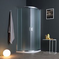 Eck-Duschkabine 80x80 satinierte Glas von IPERBRIKO
