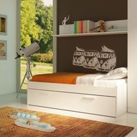 Iperbriko - Einzelbett 1004 Blanco mit ausziehbarer Schublade von IPERBRIKO