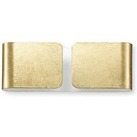 Iperbriko - Goldene clip mini Wandleuchte - l 250 x h 90 x t 80 mm von IPERBRIKO