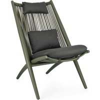 Iperbriko - Grüner Aloha Lounge Sessel mit Kissen 66x84x98h cm von IPERBRIKO