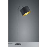 Hostel Stehlampe Metall Schwarz-Gold Verstellbarer Lampenschirm H156 cm Trio Lighting von IPERBRIKO