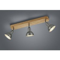 Iperbriko - Industrial Spotlight Bar 3 Spot Delhi Nickel L58 cm 3xE14 Trio Lighting von IPERBRIKO