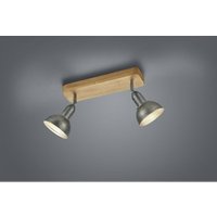 Industriestrahler Barra 2 Spot Delhi Nickel L33 cm 2xE14 Trio Lighting von IPERBRIKO