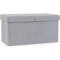 Iperbriko - 2x Pouf grau Boucle 76x38x38 von IPERBRIKO