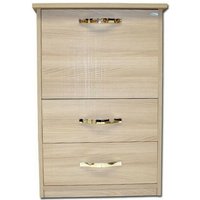 Bügelbrettschrank Ulme aus Melaminholz mit 3 Schubladen cm 44x57xH.89 von IPERBRIKO