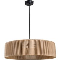 Deckenlampe Roya ASZ1747 aus rustikalem, geflochtenem Papier mit Bambus-Effekt H66xB55 von IPERBRIKO