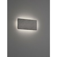 Iperbriko - Dimmbare rechteckige LED-Wandleuchte Rabe mit Hintergrundbeleuchtung Schieferschwarz L25 cm Trio Lighting von IPERBRIKO