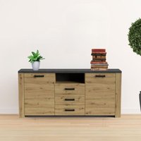 Iperbriko - Eiche und Anthrazit Sideboard 179,6x40x83 von IPERBRIKO