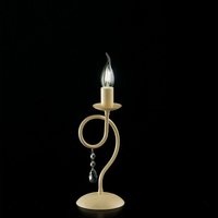 Eisen Tischlampe Elfenbein ein Licht decape Dekoration und Strasssteine 13x h32 cm von IPERBRIKO