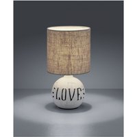 Iperbriko - Esna Keramik-Tischlampe 'love' und Cappuccino-Lampenschirm Ø16 cm Trio Lighting von IPERBRIKO