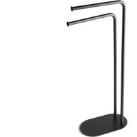 Iperbriko - Handtuchständer mit 2 Armen in mattem Schwarz von IPERBRIKO